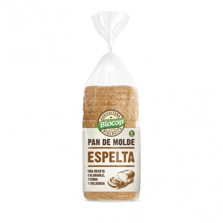 [16418] PAN DE MOLDE BLANDO ESPELTA BLANCO 400G BIOCOP