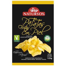 PATATAS FRITAS CON PIEL 125G NATURSOY