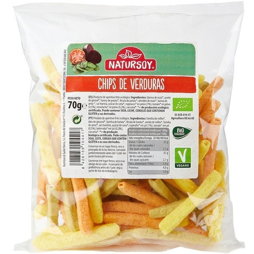 [23908] CHIPS DE VERDURAS 70G NATURSOY