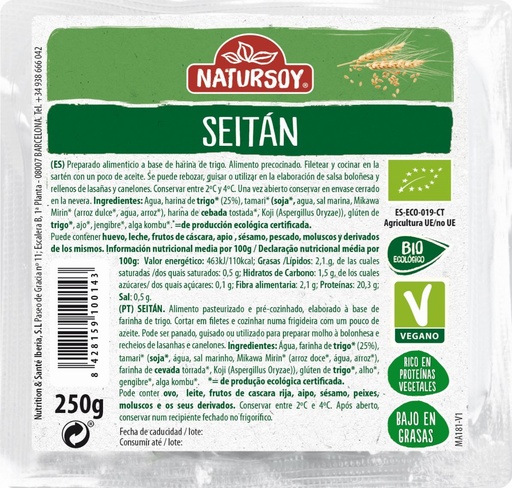 [2070] SEITÁN FRESCO 250G NATURSOY