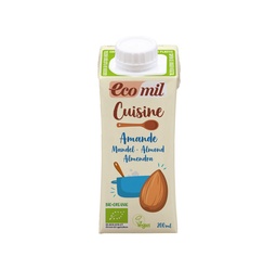 CREMA COCINAR CUISINE ALMENDRA SIN AZÚCAR 200ML ECOMIL