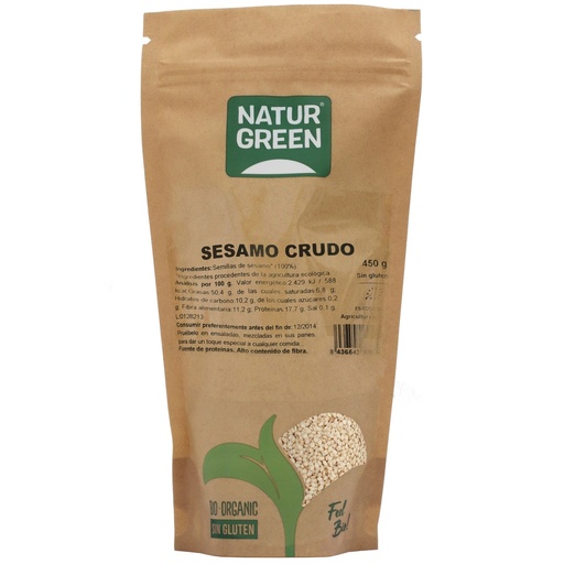 [19454] SEMILLAS SÉSAMO CRUDO 400G NATURGREEN