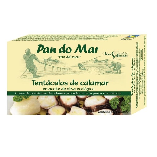 [2929] TENTACULOS CALAMAR EN ACEITE DE OLIVA 120G PAN DO MAR