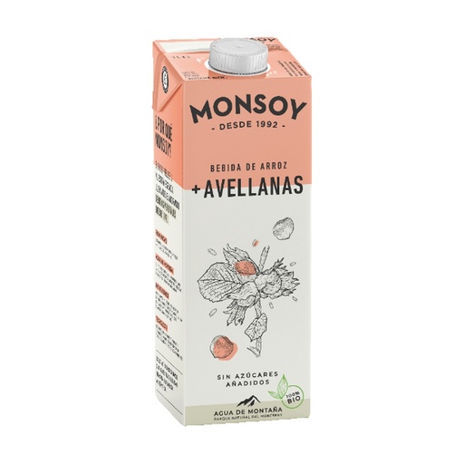 [12034] BEBIDA DE ARROZ Y AVELLANAS 1L MONSOY
