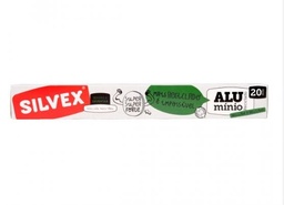 PAPEL ALUMINIO RECLICADO 100% 20 METROS SILVEX