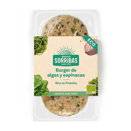 [1915] BURGUER ALGAS ESPINACAS 160G SORRIBAS