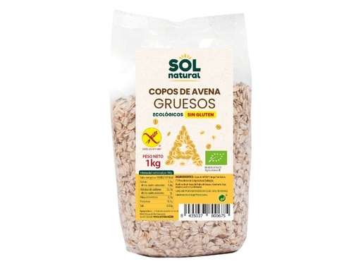 [19975] COPOS DE AVENA GRUESO SIN GLUTEN FAMILIAR BIO 1KG SOL NATURAL