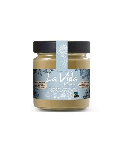 [29642] CREMA AVELLANA BLANCA CON MENOS AZÚCAR 200G LA VIDA VEGAN