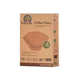 FILTROS DE CAFÉ DE PAPEL ECOLÓGICO 100 UD Nº4 IF YOU CARE