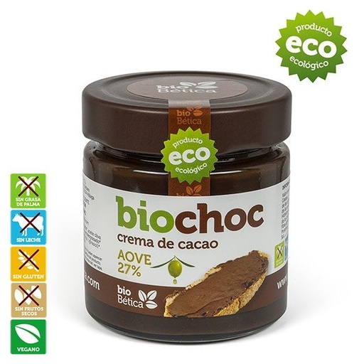 [28455] CREMA DE CACAO ACEITE OLIVA VIRGEN EXTRA BIO 200G BIO CHOC