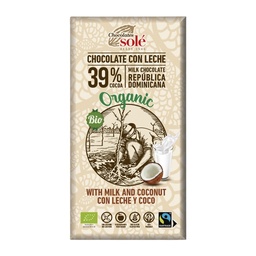 CHOCOLATE CON LECHE Y COCO 39% 100G SOLÉ
