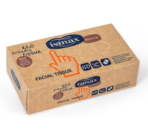 [16893] PAÑUELOS FACIALES ECOLOGICOS CAJA 150 ISMAX