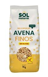 COPOS DE AVENA FINOS INTEGRALES SIN GLUTEN BIO 1KG SOL NATURAL