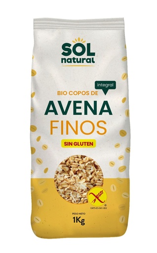 [18118] COPOS DE AVENA FINOS INTEGRALES SIN GLUTEN BIO 1KG SOL NATURAL