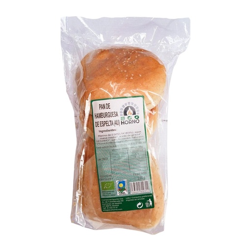 [27873] PAN DE HAMBURGUESA DE ESPELTA 4UD 320G ECOHORNO