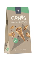 CONOS CHOCOLATE LECHE Y PRALINE BIO 70G CONUS-RODELLAS
