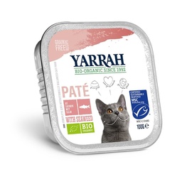 TARRINA PATÉ PARA GATOS CON SALMON 100G BIO YARRAH