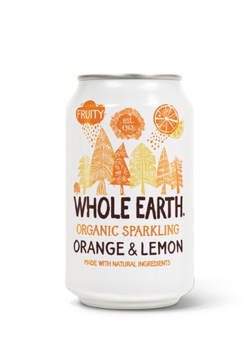 [3453] REFRESCO NARANJA LIMÓN SIN AZÚCAR 330ML WHOLE EARTH