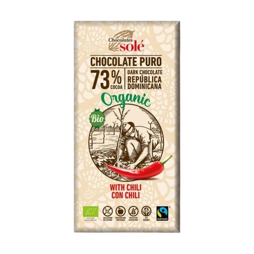[1469] CHOCOLATE NEGRO 73% CHILI 100G SOLÉ