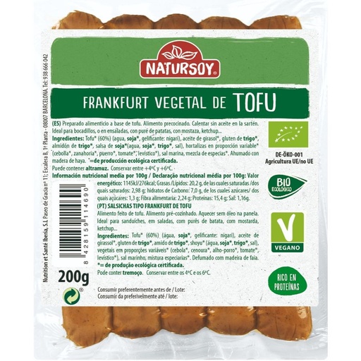 [2085] SALCHICHAS FRANKFURT 200G NATURSOY