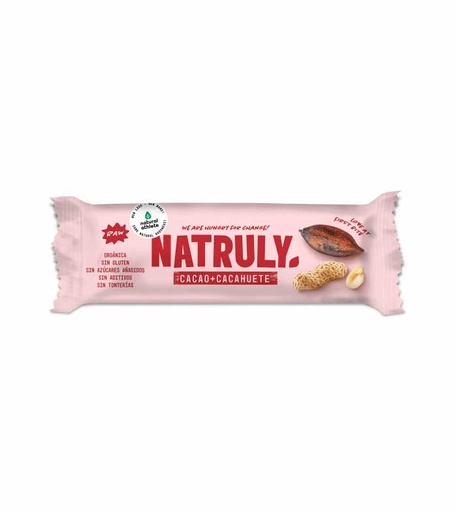 [22066] BARRITA DE CACAO Y CACAHUETE BIO 40G NATRULY