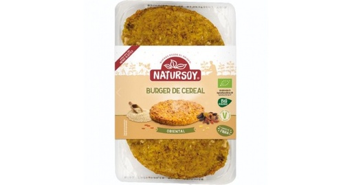 [29358] BURGER DE CEREALES ORIENTAL 2UD 160G NATURSOY