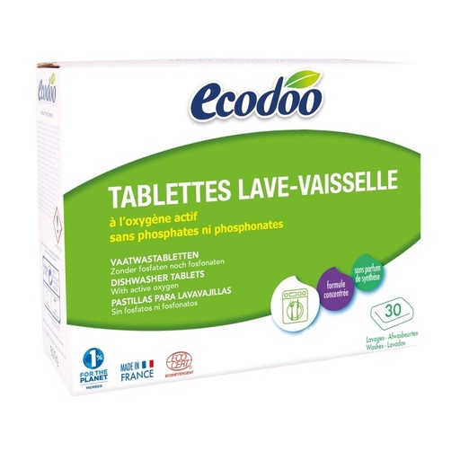 [27451] LAVAVAJILLAS MAQUINA 30 X 20G TABLETAS ECODOO