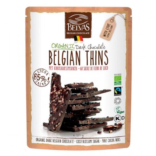 [14296] CHOCOLATE NEGRO 85% TROZOS CACAO 120G BELVAS