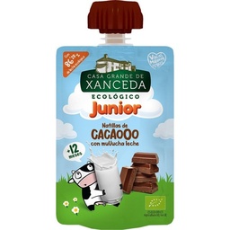 POUCH JUNIOR NATILLAS DE CACAO CON LECHE BIO 90G CASA XANCEDA