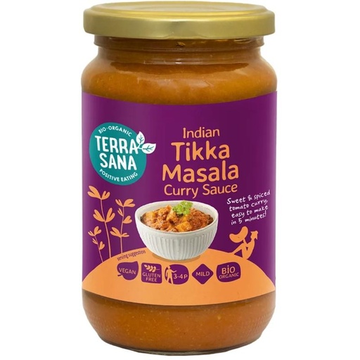 [30033] SALSA DE CURRY INDIA TIKKA MASALA 350G TERRASANA