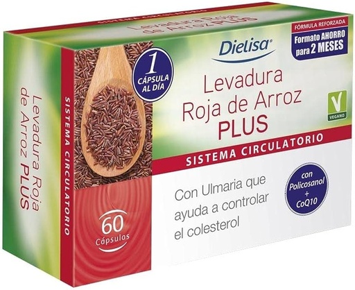 [28292] LEVADURA ROJA DE ARROZ PLUS 30 CÁPSULAS DIELISA