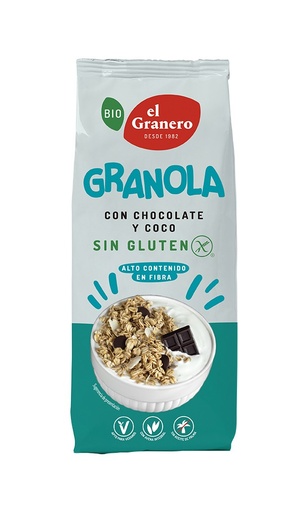 [21799] GRANOLA CHOCOLATE Y COCO SIN GLUTEN 350G EL GRANERO