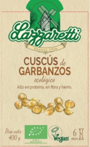 [18896] COUS COUS GARBANZO 400G LAZZARETTI