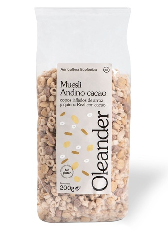 [1879] MUESLI ANDINO CACAO SIN GLUTEN 200G OLEANDER