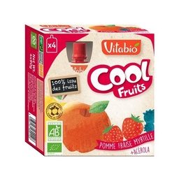 COOL FRUITS MANZANA FRESA ARÁNDANO 4X90G VITABIO