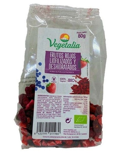 [23918] MIX FRUTOS ROJOS LIOFILIZADOS BIO 80G VEGETALIA