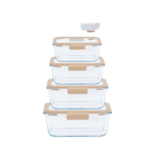[28925] PACKS DE 5 TAPPERS+ ASPIRADORA PARA VACIO PEBBLY