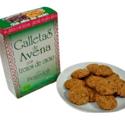 GALLETAS AVENA Y CACAO 200G SIN GLUTEN NI LACTOSA BIOGREDOS
