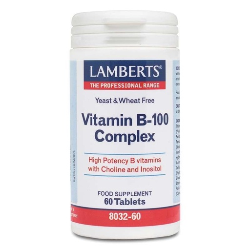 [17577] COMPLEJO DE VITAMINA B-100 60TAB LAMBERTS