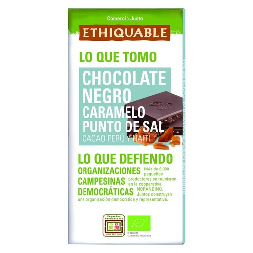 [13546] CHOCOLATE NEGRO CARAMELIZADO PUNTO SAL 100G IDEAS