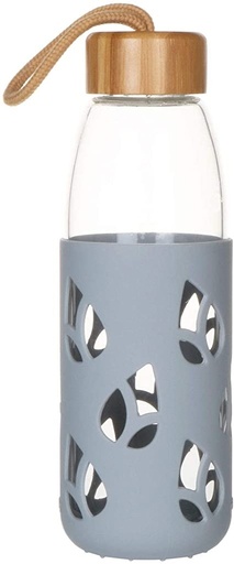 [27727] BOTELLA NOMAD GRIS CON FUNDA DE SILICONA 550ML PEBBLY