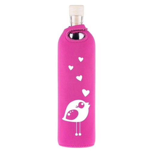 [28825] BOTELLA NEOPRENO PAJARITA ENAMORADA 0,75L  FLASKA