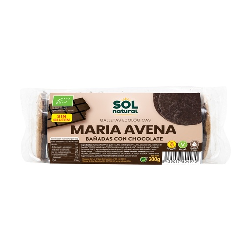 [27569] GALLETAS MARÍA AVENA CON CHOCOLATE SIN GLUTEN 200G SOL NATURAL
