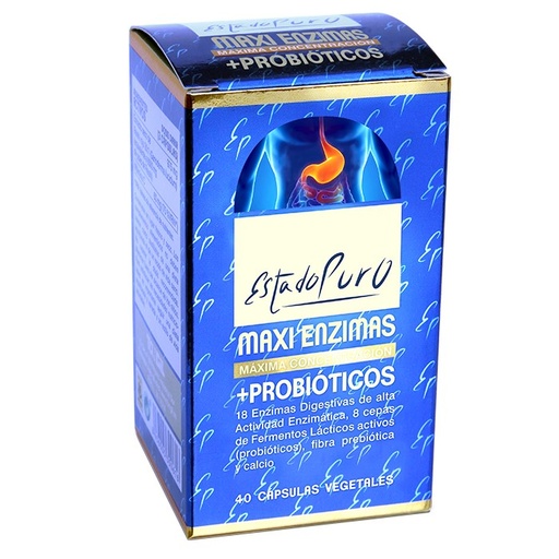 [14744] MAXI ENZIMAS + PROBIOTICOS 40CAP 770MG ESTADO PURO