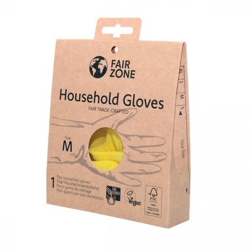 [18261] GUANTES LATEX 100% NATURAL TALLA M  FAIR ZONE