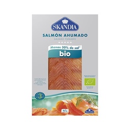 SALMÓN AHUMADO -30% SAL 80G BIO SKANDIA