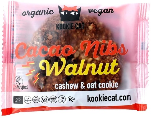 [19945] GALLETA CACAO NIBS & WALNUT 50G KOOKIECAT