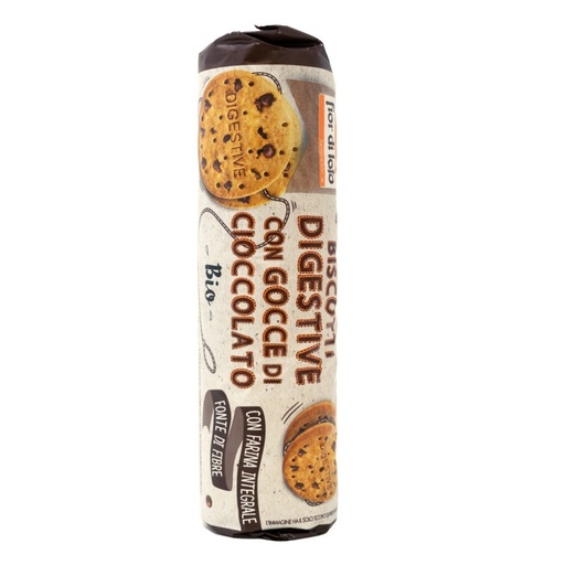 [27445] GALLETAS DIGESTIVE CON CHIPS DE CHOCOLATE TUBO BIO 250 FIOR DI LOTO