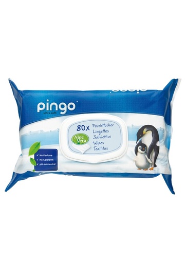 [12524] TOALLITAS HUMEDAS BEBÉ BIO 80UD PINGO