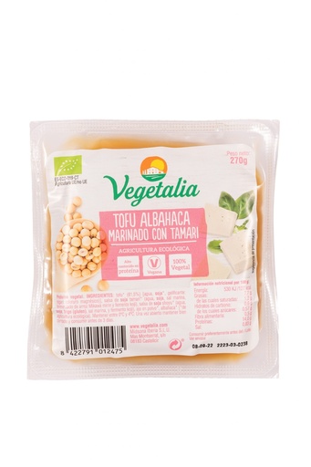 [27192] TOFU CON ALBAHACA MARINADO CON TAMARI 270G VEGETALIA